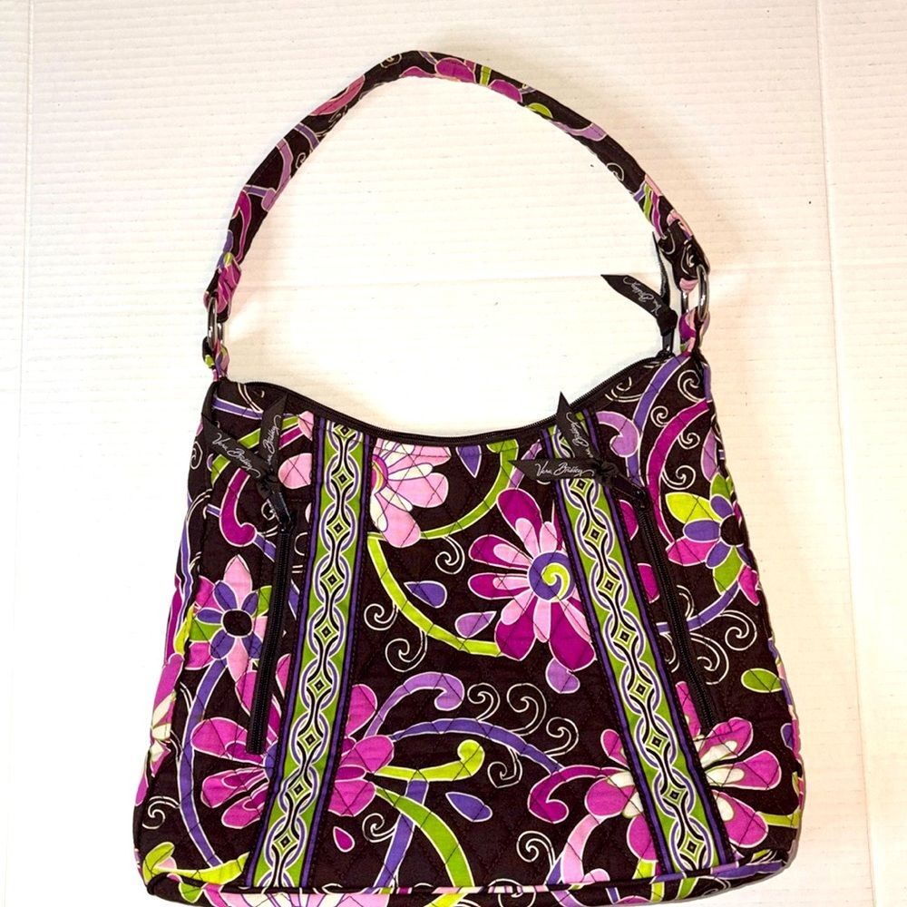 Vera Bradley cotton coral pink and dark brown
